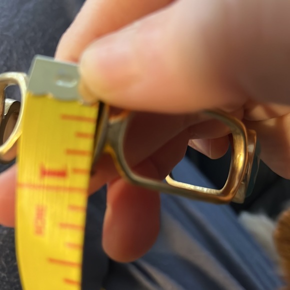 Vintage Gold tone round bracelet with black and turquoise stones - Picture 8 of 8